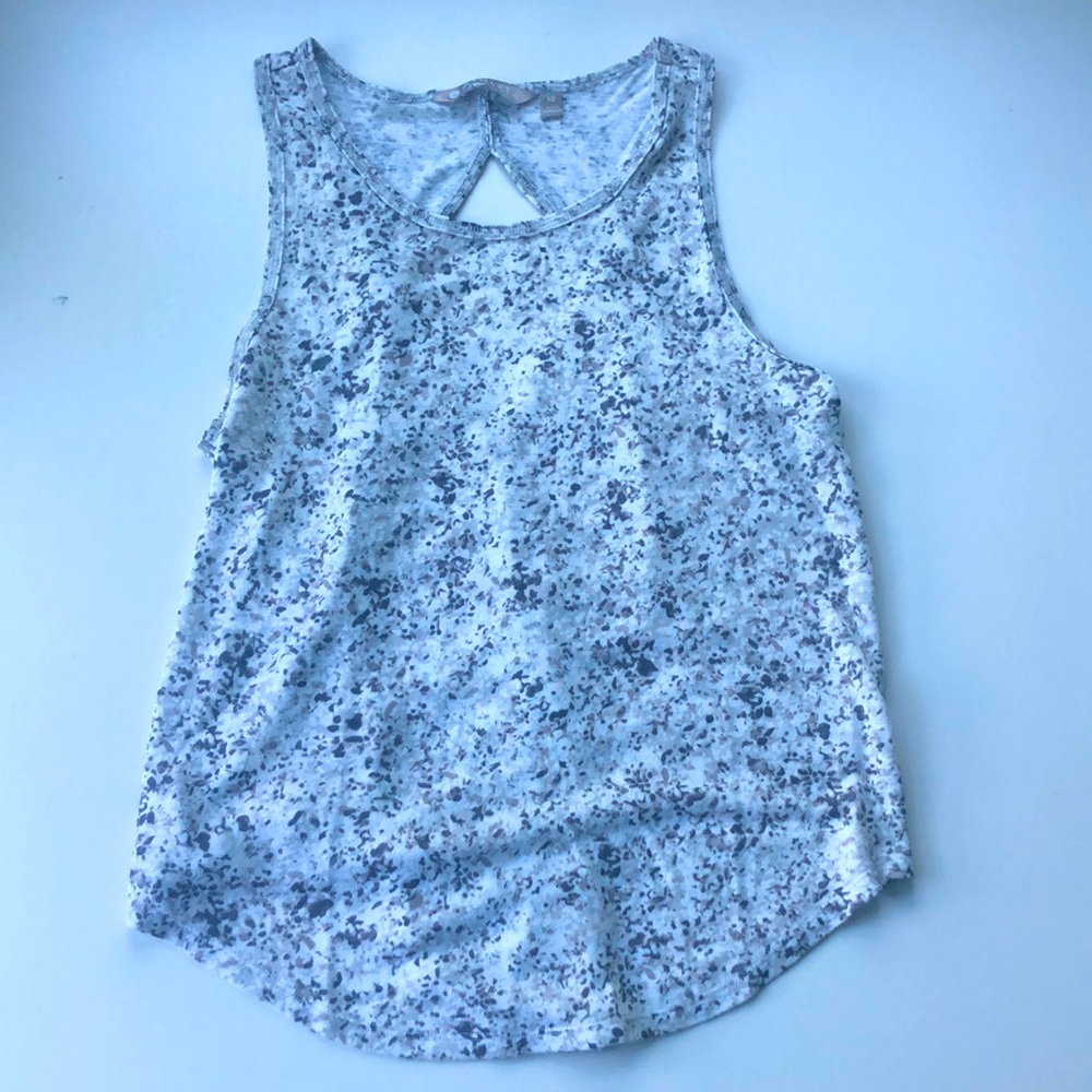 Athleta Breezy Printed Cutout Razorback Tank